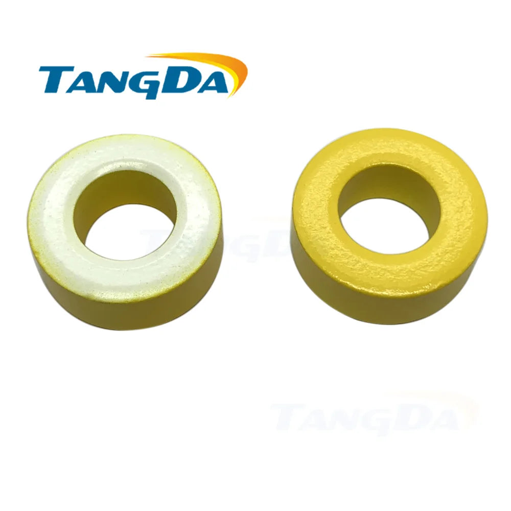 KT106-26 Eisen pulver kerne T106-26 OD * ID * HT 27*14*11,5mm 93nH/N2 75ue eisen staub Ferrit Ringkern ringkern gelb weiß AG