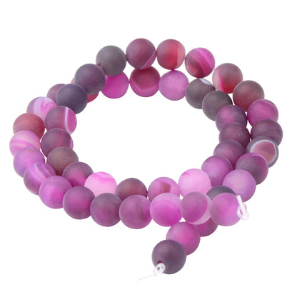 Polnische runde, mattierte Tigerauge, Türkise, Achate, Natursteinperlen, Amazonit, lose Perlen für die Herstellung von Armbandschmuck