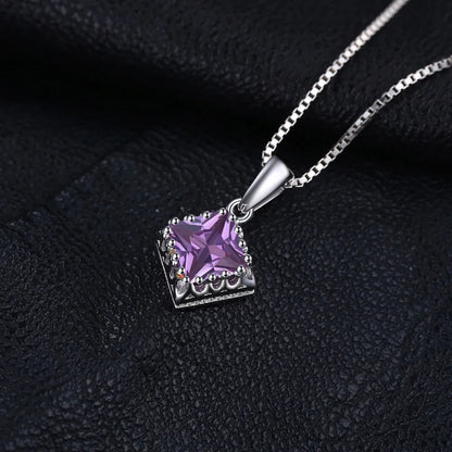 JewelryPalace Platz Erstellt Alexandrit Saphiren 925 Sterling Silber Anhänger für Frauen Mode Edelstein Halskette Keine Kette