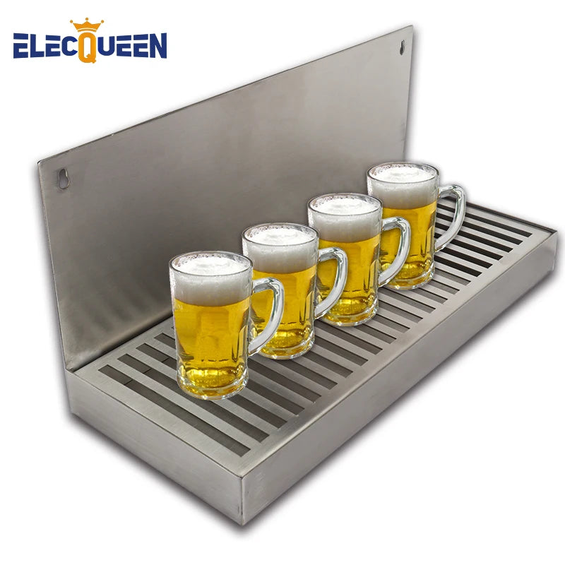 Bier-Tropfschale, ausgeschnittene Oberflächenmontage, Edelstahl-Tropfschale, kein Abfluss, Kegging-Ausrüstung, Bar-Zubehör, 2019, Neu eingetroffen