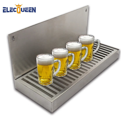Bier-Tropfschale, ausgeschnittene Oberflächenmontage, Edelstahl-Tropfschale, kein Abfluss, Kegging-Ausrüstung, Bar-Zubehör, 2019, Neu eingetroffen