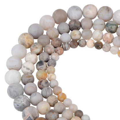 Polnische runde, mattierte Tigerauge, Türkise, Achate, Natursteinperlen, Amazonit, lose Perlen für die Herstellung von Armbandschmuck