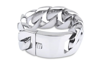 20/26/31MM 316L Edelstahl Curb Kubanisches Armband Riesige Schwere Silber Farbe Ton Schmuck Herren Frauen Biker Bike Kette Armbänder