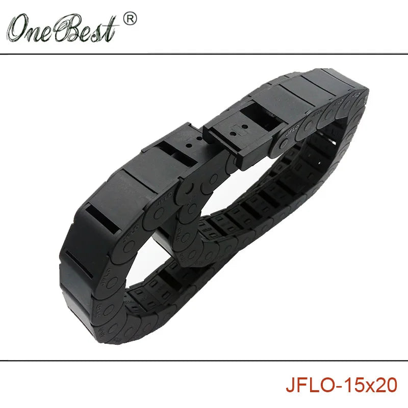 Jflo 1 Meter 15x20mm Übertragungs draht Träger kabel Schlepp kette halb geschlossen in der Öffnung Schlepp leine End stecker heißer Verkauf