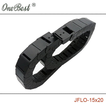 Jflo 1 Meter 15x20mm Übertragungs draht Träger kabel Schlepp kette halb geschlossen in der Öffnung Schlepp leine End stecker heißer Verkauf