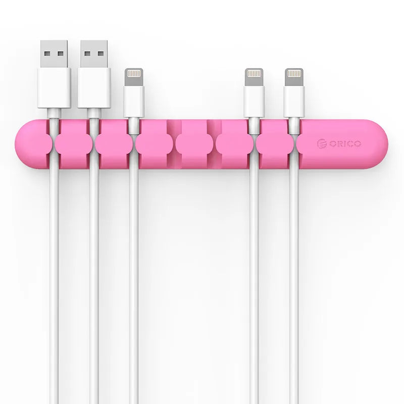 ORICO Mehrzweck Desktop telefon Kabel Wickler Kopfhörer clip Ladegerät Veranstalter Management Draht Silikon Halter 7 slot Streifen, CBS7