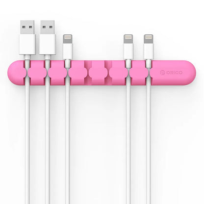 ORICO Mehrzweck Desktop telefon Kabel Wickler Kopfhörer clip Ladegerät Veranstalter Management Draht Silikon Halter 7 slot Streifen, CBS7