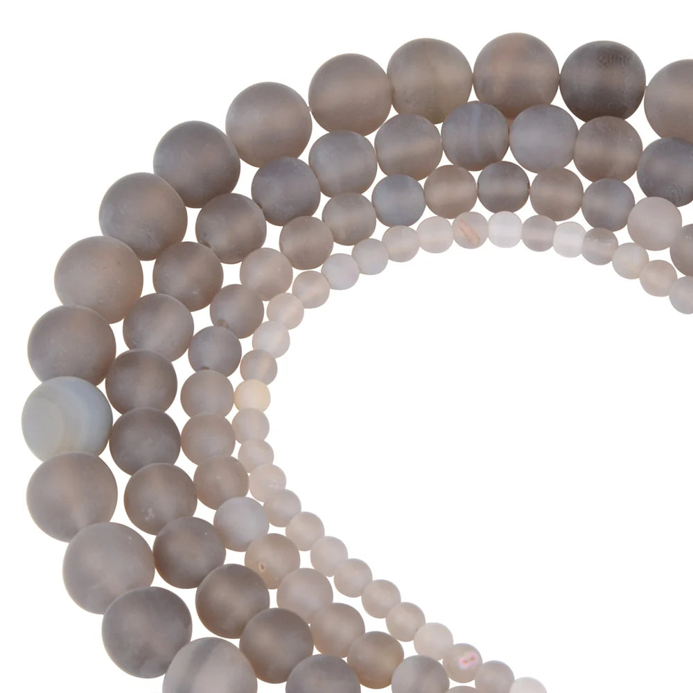 Polnische runde, mattierte Tigerauge, Türkise, Achate, Natursteinperlen, Amazonit, lose Perlen für die Herstellung von Armbandschmuck