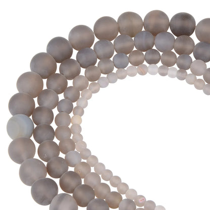 Polnische runde, mattierte Tigerauge, Türkise, Achate, Natursteinperlen, Amazonit, lose Perlen für die Herstellung von Armbandschmuck