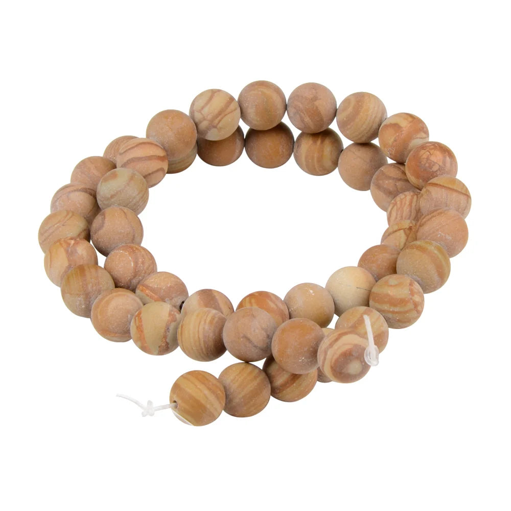 Polnische runde, mattierte Tigerauge, Türkise, Achate, Natursteinperlen, Amazonit, lose Perlen für die Herstellung von Armbandschmuck