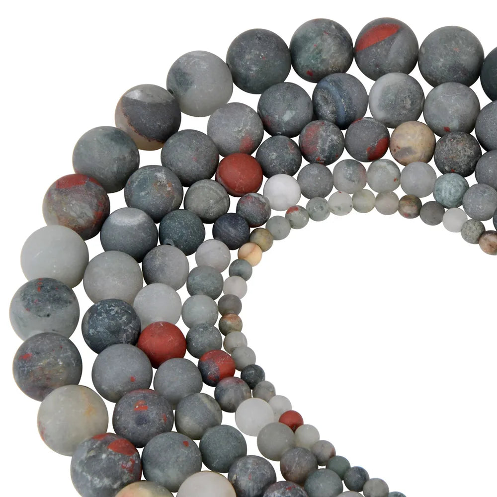 Polnische runde, mattierte Tigerauge, Türkise, Achate, Natursteinperlen, Amazonit, lose Perlen für die Herstellung von Armbandschmuck