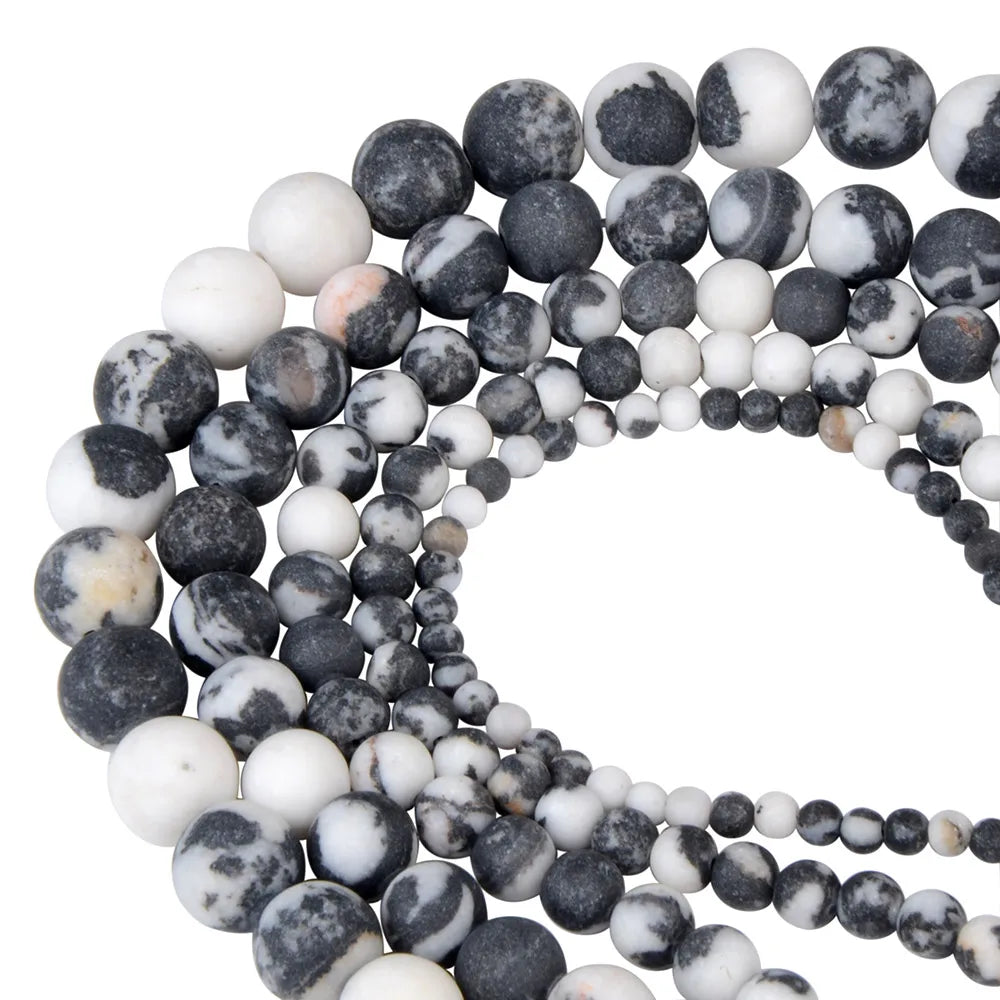 Polnische runde, mattierte Tigerauge, Türkise, Achate, Natursteinperlen, Amazonit, lose Perlen für die Herstellung von Armbandschmuck