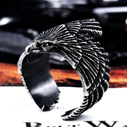 BEIER 2017 Einzigartige Schmuck Edelstahl Biker Adler Ring Mann Hohe Qualität USA Freien Tier Jewerly BR8-299