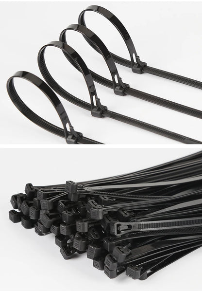 100 stücke SCHWARZ 8*100-450mm xintylink lösbare Nylon kabelbinder Netzwerk Kunststoff Kabel Draht Veranstalter reusable kabelbinder Cord Strap