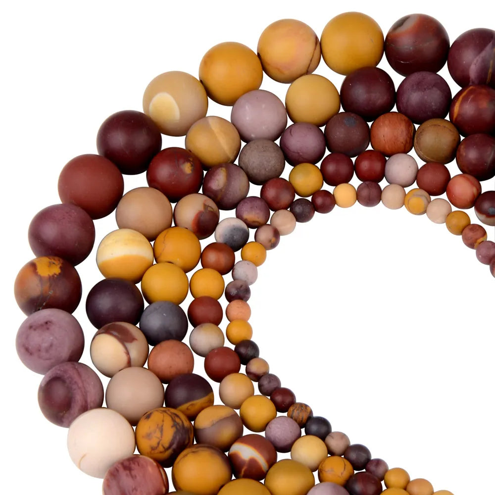 Polnische runde, mattierte Tigerauge, Türkise, Achate, Natursteinperlen, Amazonit, lose Perlen für die Herstellung von Armbandschmuck