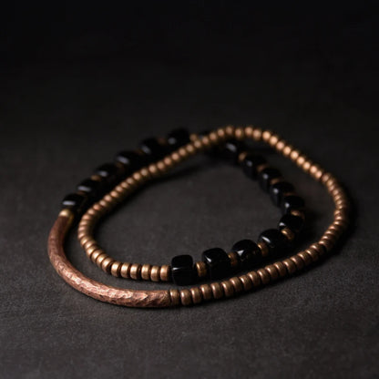 Handgefertigtes Armband aus gehämmertem reinem Kupfer, Vintage-Armband, künstlich, oxidiert, Street-Rock-Stil, Metall, Unisex-Schmuck für Männer und Frauen