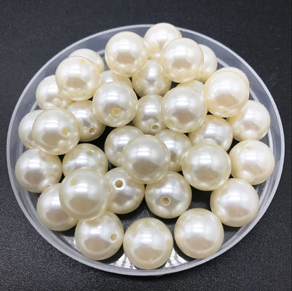 4mm-20mm Weiß Elfenbein Imitation Perlen Runde Perle Spacer Lose Perlen DIY Schmuck Machen Halskette Armband Ohrringe zubehör