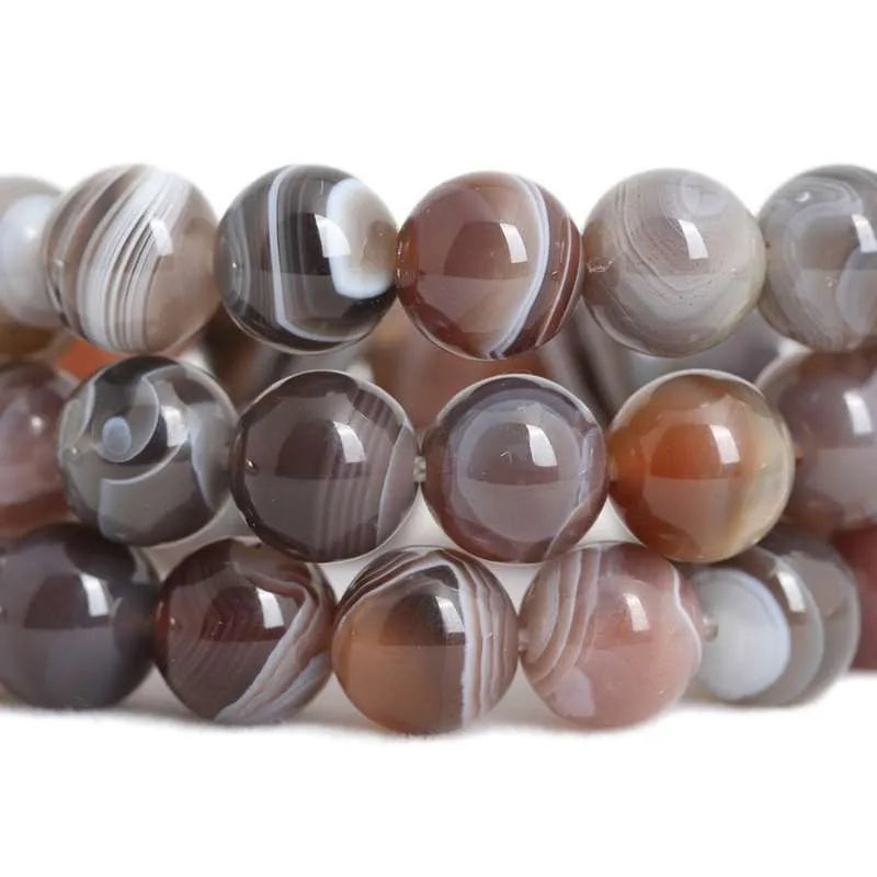 5a Stein perlen Botswana Sardonyx Achate runde lose Perlen 4 6 8 10 12mm 15 "für Schmuck herstellung DIY Armbänder Zubehör