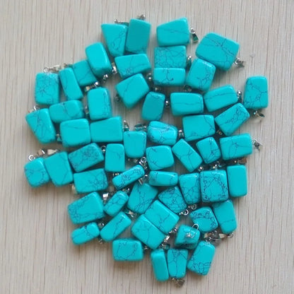 Großhandel 50 teile/los 2025 heißer verkauf trendy Verschiedene Naturstein Gemischt Unregelmäßige form anhänger charms schmuck
