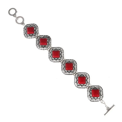 LOVBEAFAS Mode Ethnische Böhmische Armbänder & Armreifen Für Frauen Rot Blau Stein Vintage Strand Boho Einstellbare Armbänder Schmuck