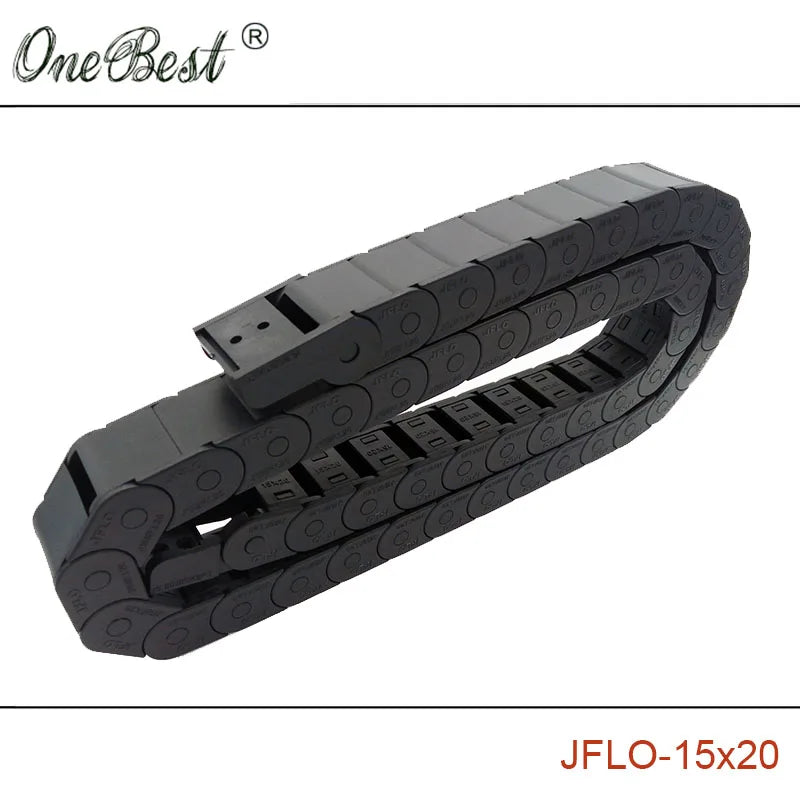 Jflo 1 Meter 15x20mm Übertragungs draht Träger kabel Schlepp kette halb geschlossen in der Öffnung Schlepp leine End stecker heißer Verkauf