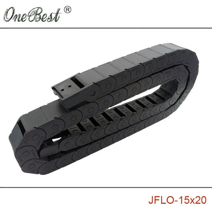 Jflo 1 Meter 15x20mm Übertragungs draht Träger kabel Schlepp kette halb geschlossen in der Öffnung Schlepp leine End stecker heißer Verkauf