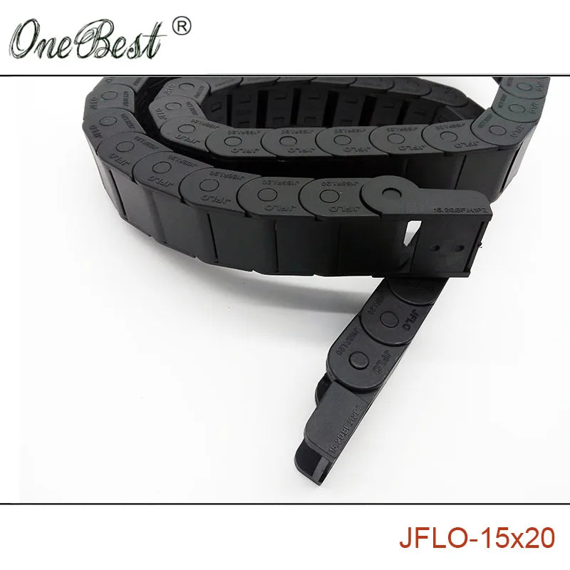 Jflo 1 Meter 15x20mm Übertragungs draht Träger kabel Schlepp kette halb geschlossen in der Öffnung Schlepp leine End stecker heißer Verkauf