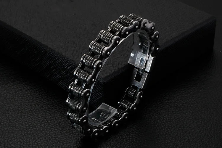 Retro Schwere Bürste Edelstahl Motorrad Kette Armband 11/13 MM Breite Herren Frauen Bike Biker Armbänder Hip-Hop Schmuck 19-23 cm