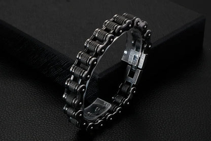Retro Schwere Bürste Edelstahl Motorrad Kette Armband 11/13 MM Breite Herren Frauen Bike Biker Armbänder Hip-Hop Schmuck 19-23 cm