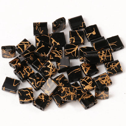 Zwei Löcher Perlen Taidian Seedbeads für Schmuck Machen DIY Armbänder Zubehör Sommer Strand Schmuck 5x5x2mm 50 teile/los