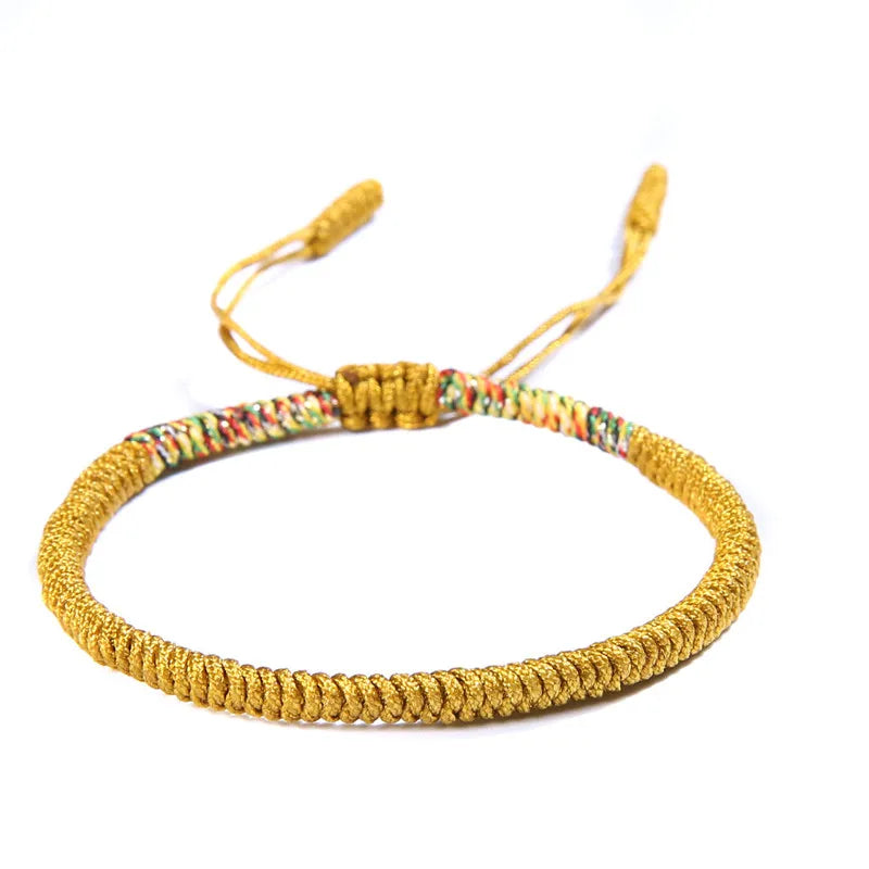 Multicolored Thread Bracelet, Tibetan Buddhism, Love, Lucky Charm, Tibetan Bracelets and Bangles for Women and Men, Handmade Knotted Rope
