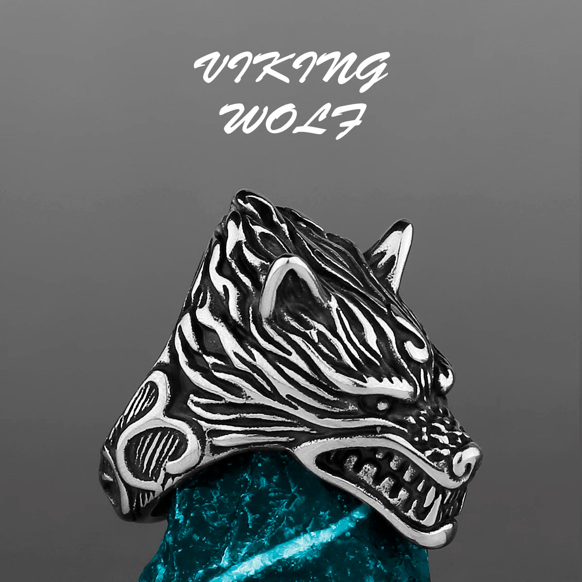 Nordic Viking Edelstahl Ring Anker Kompass Baum des Lebens Viking Rune Wolf Männer und Frauen Ring Schmuck Fabrik Großhandel