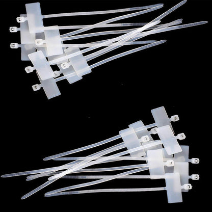 100 Stück Kabelbinder zum Schreiben von Draht, Stromkabel, Etiketten, Markierungsetiketten, Nylon, selbstsichernde Krawatte, Netzwerkkabel, Markierungskabel, Drahtband, Reißverschluss