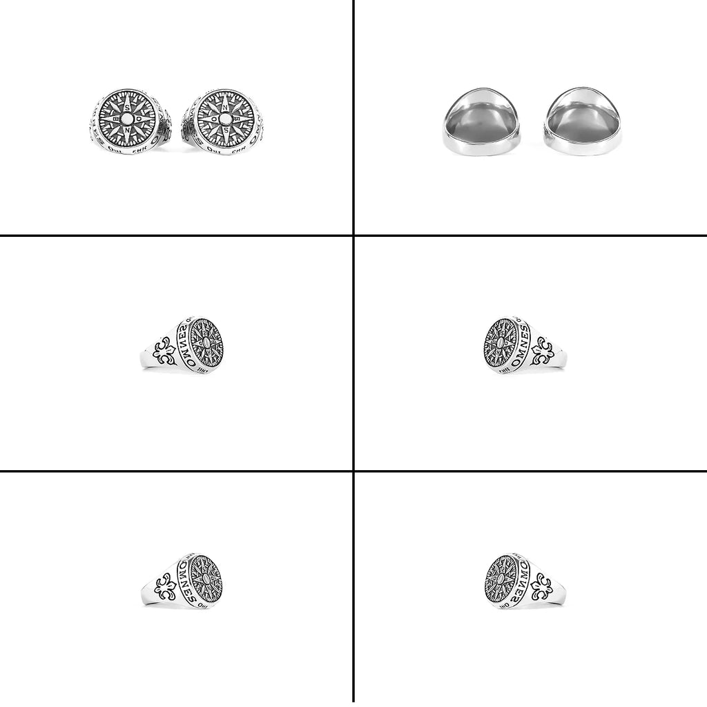 Nordic Viking Edelstahl Ring Anker Kompass Baum des Lebens Viking Rune Wolf Männer und Frauen Ring Schmuck Fabrik Großhandel