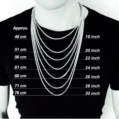 HNSP Edelstahl-Halskette in Silberfarbe mit gedrehter Seilkette für Männer und Frauen, Hip-Hop-Punk-Schmuckzubehör, 3/4/5/6/8 mm dick