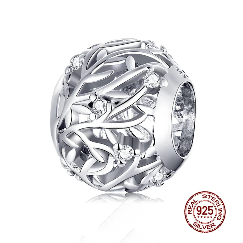 WOSTU 925 Sterling Silber Tier Cat Charm Anhänger Herz Familie Marienkäfer Bee Perlen Fit Original Armband DIY Schmuck Für Frauen