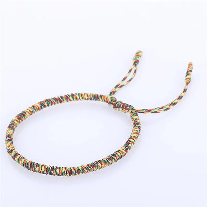 Multicolored Thread Bracelet, Tibetan Buddhism, Love, Lucky Charm, Tibetan Bracelets and Bangles for Women and Men, Handmade Knotted Rope