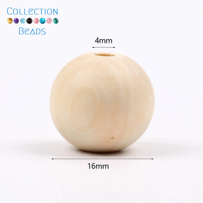 4-50mm 1-1000 Stück natürliche Holzperlen runde Abstandshalter Holzperle bleifreie Kugeln Charms DIY für Schmuckherstellung handgefertigte Accessoires