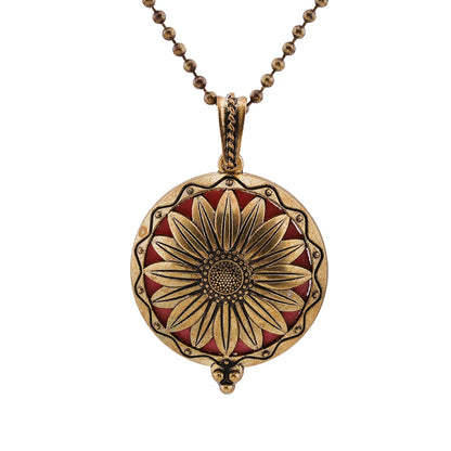 Beliebte Design Mode Aromatherapie Halskette Lotus Parfüm Medaillon Schmuck Ätherisches Öl Diffusor Anhänger Unisex Für Dropshipping