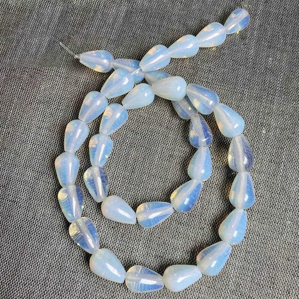 33 teile/los Natürliche Achate Perlen Runde Wasser Tropfen Form Lose Perlen für Die DIY Halskette Armbänder Länge 40cm Größe 8x12mm