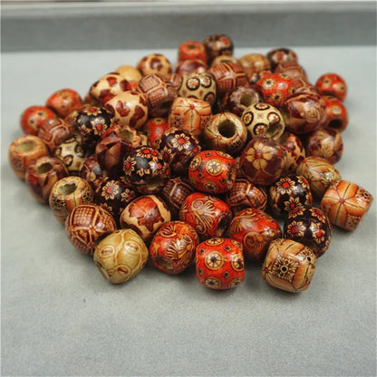Louleur Hohe Qualität Vintage Natürliche Große Loch Holz Perlen Für Halskette Armband Charms für Diy Schmuck Machen Haar Zubehör