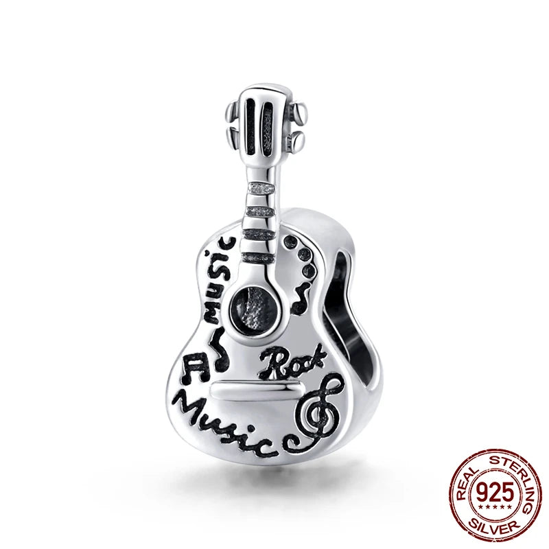 WOSTU Echt 925 Sterling Silber Herz Perlen Blume Retro Muster Charms Anhänger Fit Original DIY Armband Halskette Silber Schmuck