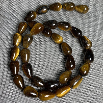 33 teile/los Natürliche Achate Perlen Runde Wasser Tropfen Form Lose Perlen für Die DIY Halskette Armbänder Länge 40cm Größe 8x12mm