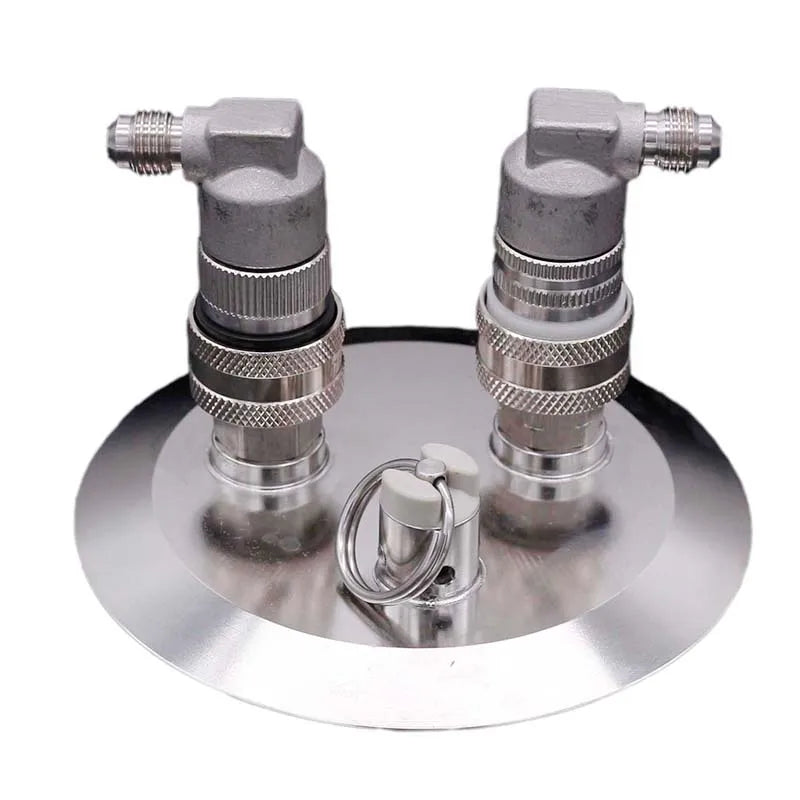 4 "Tri Clamp (119mm OD) ball Lock Konvertieren Deckel mit Gas Post Bier Post PRV 60cm Silikon Schlauch Homebrew Fass Ausrüstung