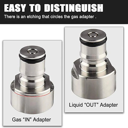 Ball Lock-Umrüstsatz, Sankey Keg-Kupplungsadapter, FPT 5/8 Gewinde, Edelstahl, Ball Lock, Schnellkupplung, Gas- und Flüssigkeitspfosten