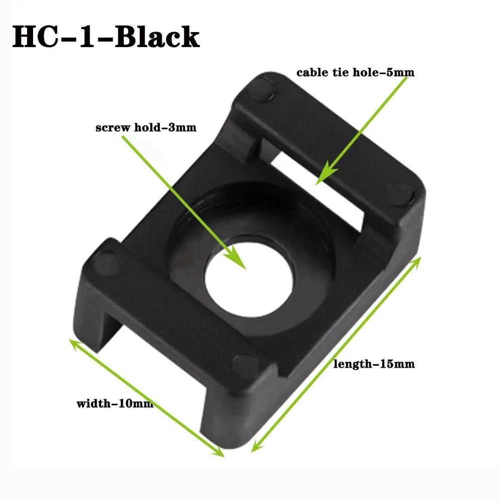 Kabelbinder Halterungen sitz festen sitz 1000 stücke Draht Buddle Sattel Typ Kunststoff Halter Weiß Schwarz Kunststoff sattel kabel montieren halter
