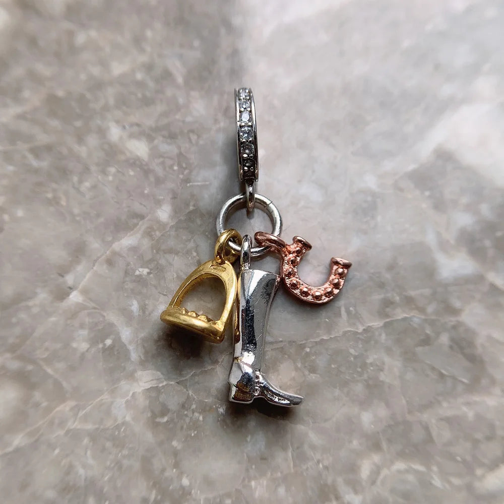Glück Pferd Schuh Boot Anhänger 925 Sterling Silber Baumeln Charme Frauen Edlen Schmuck
