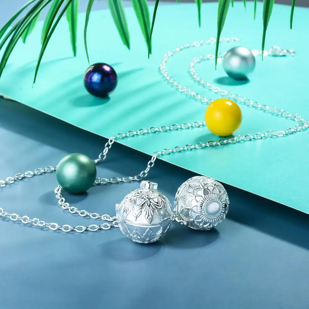 Eudora Urne Einäscherung Anhänger 18mm Lotus geöffnet Käfig Medaillon Asche Halter Andenken Kapsel Halskette Glockenspiel Ball DIY feinen Schmuck k408