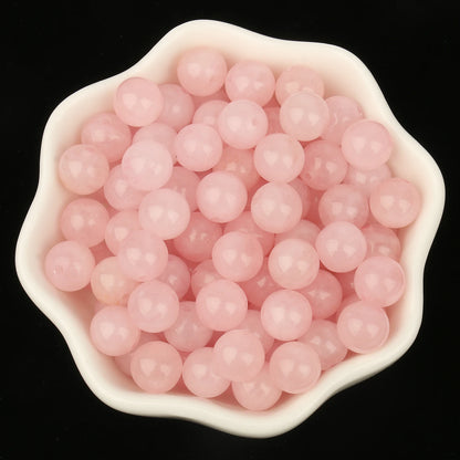 Naturstein Rose Rosa Quarz Kristall Runde Lose Perlen 15''Strang 4 6 8 10 12 MM Pick Größe für Schmuck Machen Diy Armband
