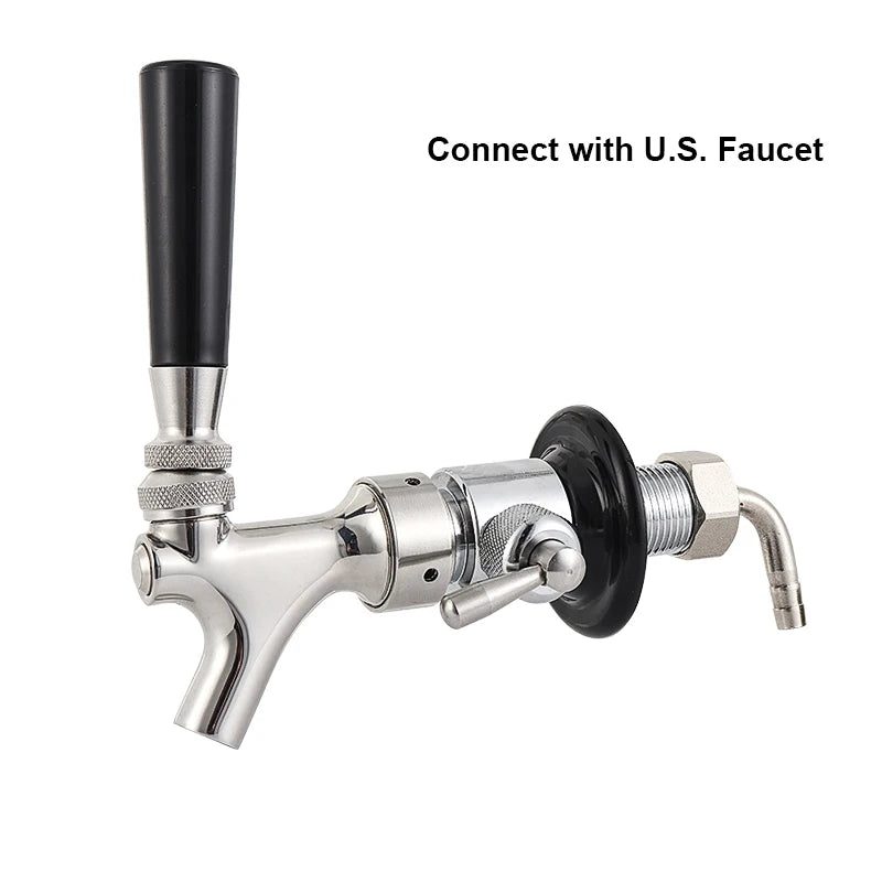 US-Standard-Wasserhahn-Durchflussregelventil, selbstgebrautes Bierhahn-Wasserhahn-Durchfluss-/Schaum-Steuerventil-Adapter mit G5/8-Schaft, reduziert Schäumen